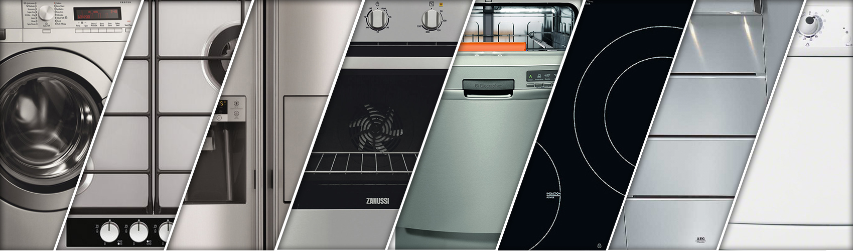 Conjunto de electrodomésticos blancos